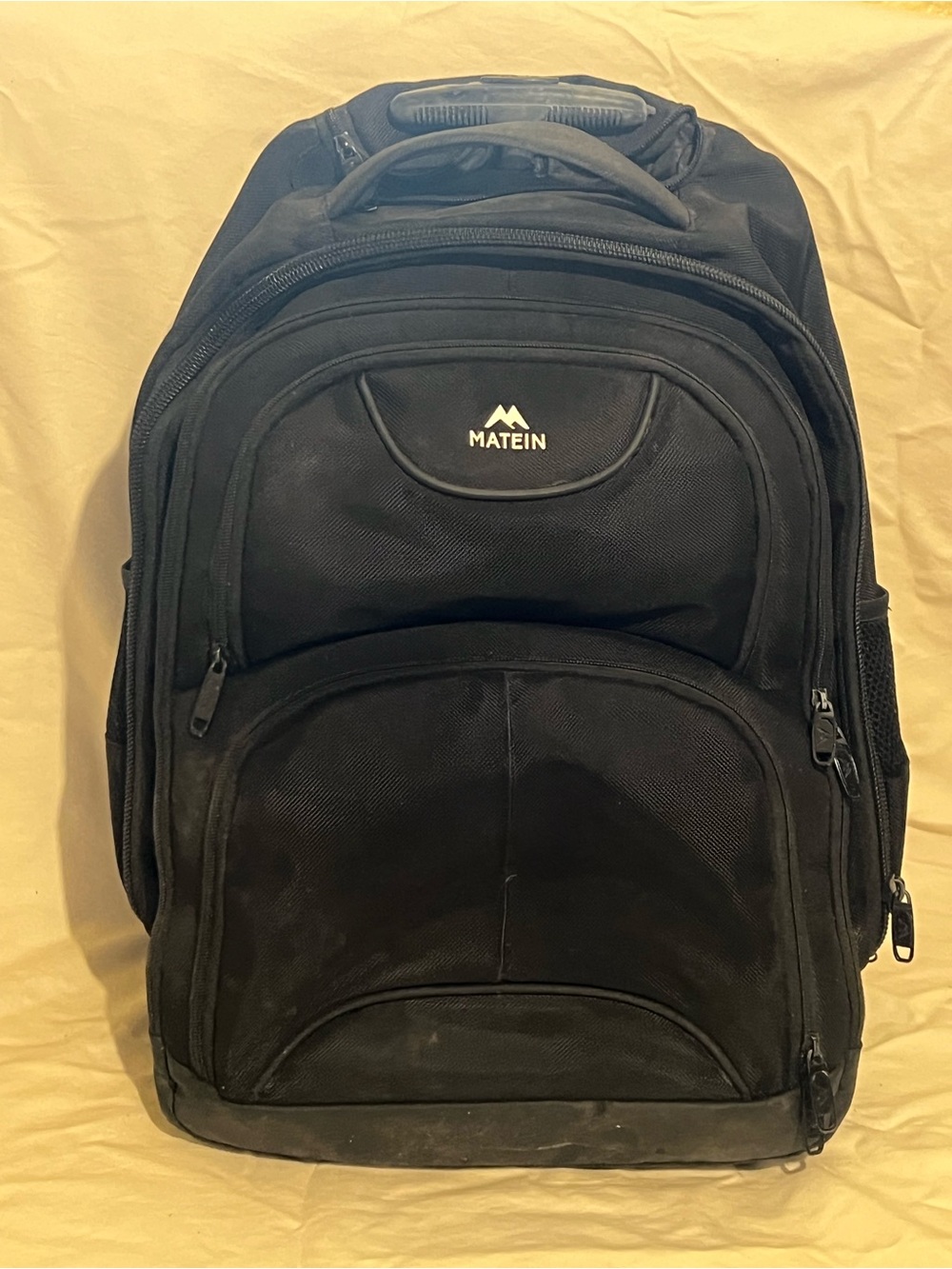 MATEIN Travel Laptop Backpack Work Bag Lightweight Laptop Bag Wheel Rolling